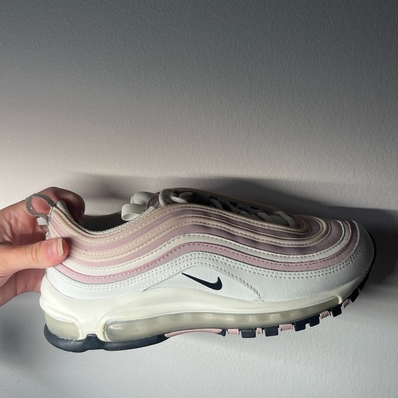 Nike Pink and White Air Max 97 Sneakers - Picture 3 of 6